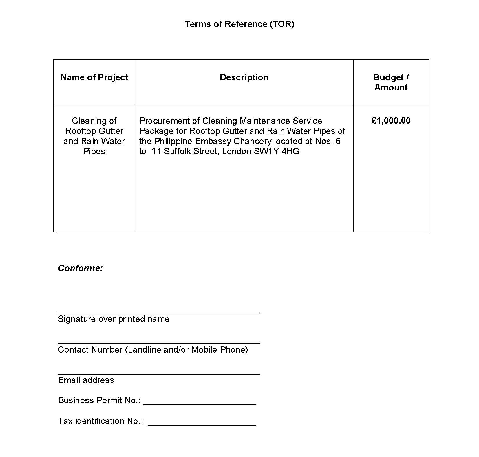 RFQ TOR. Rooftop Gutter Rain Water Pipes.CLEANING Page 2