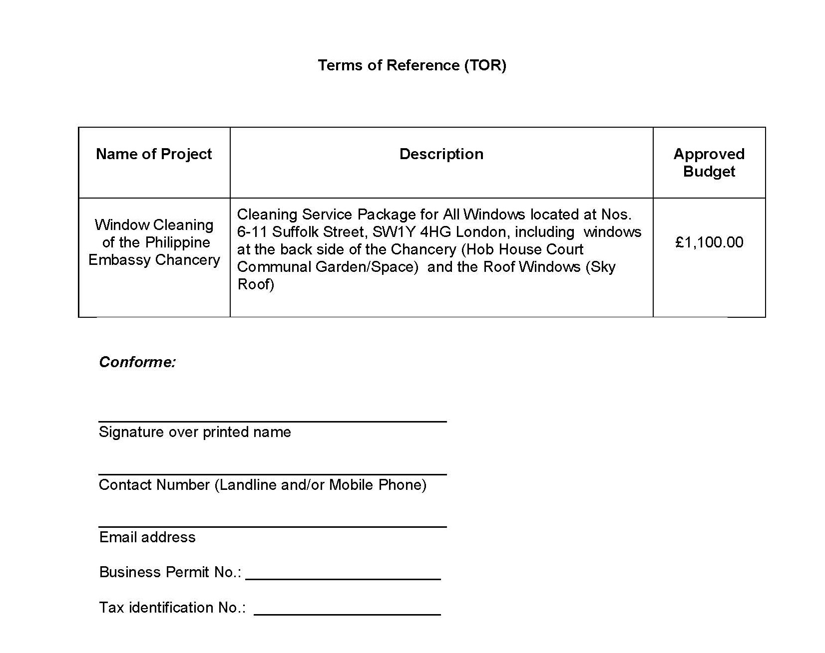 RFQ TOR. Window Cleaning Page 2