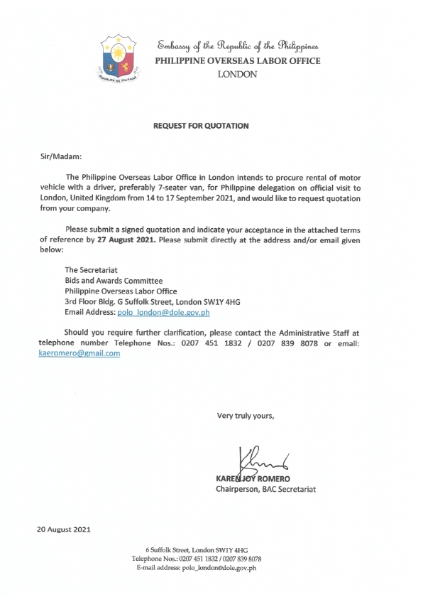 RFQ Final Service Vehicle Rental for OFFICIAL VISIT IN SEPTEMBER 2021 001