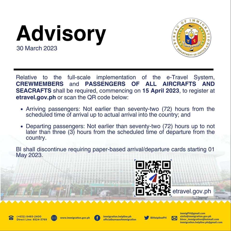 eTravel advisory