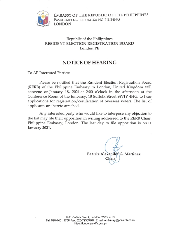 Notice of Hearing 18 Jan 2021 001