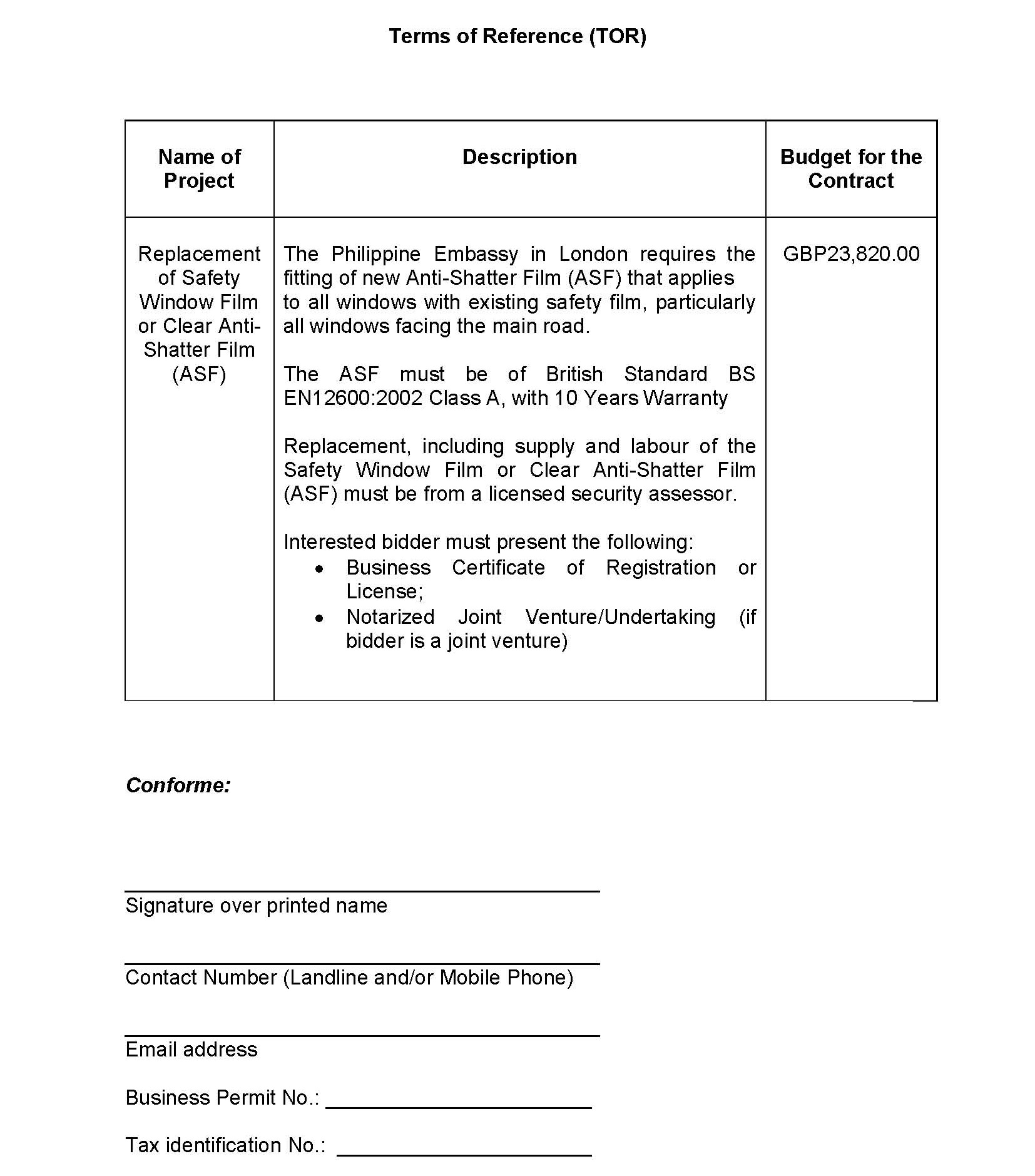 RFQ TOR.BUILDING FUND.Replacement of Window Safety Films or Anti Shatter Film ASF Page 2 web
