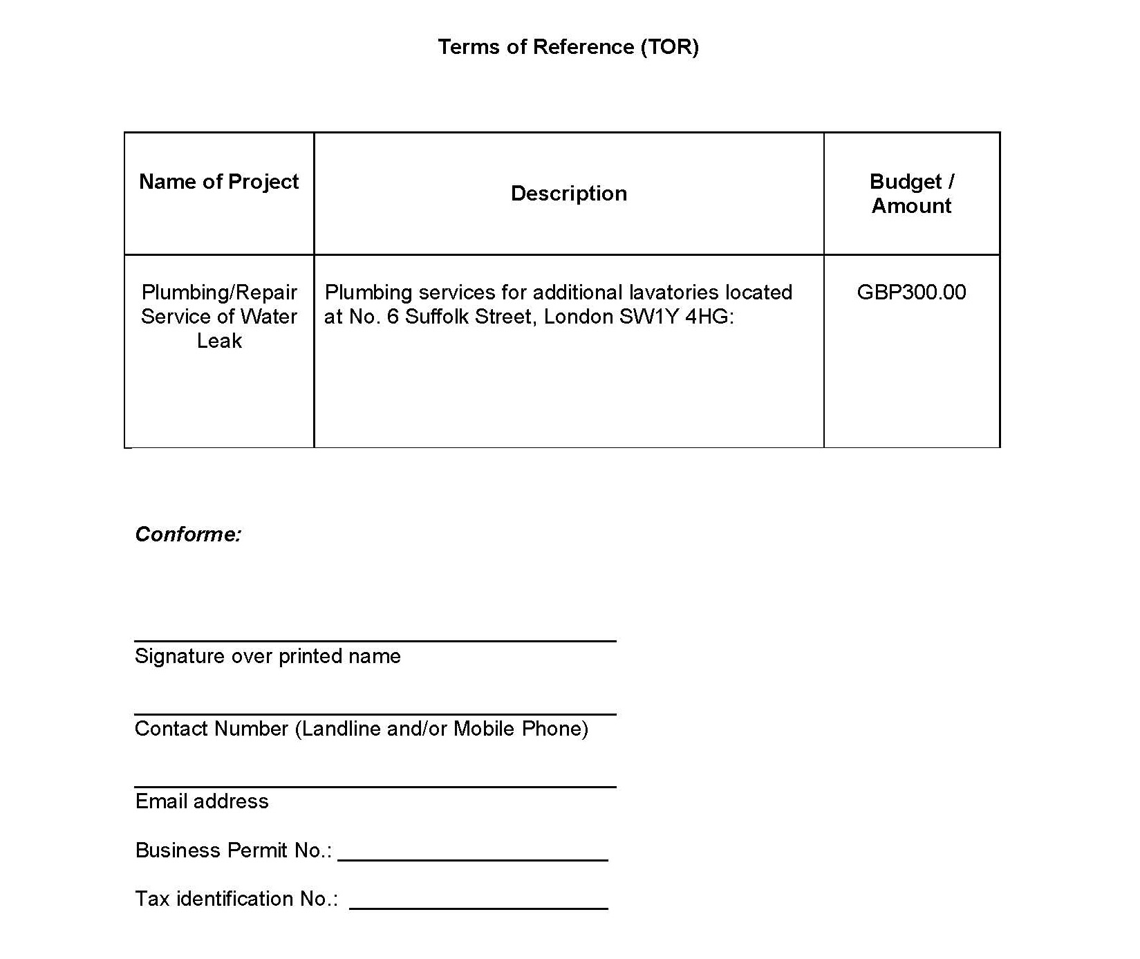 RFQ TOR. Plumbing Service.Bldg 6.addl.Lavatories. Page 2 web