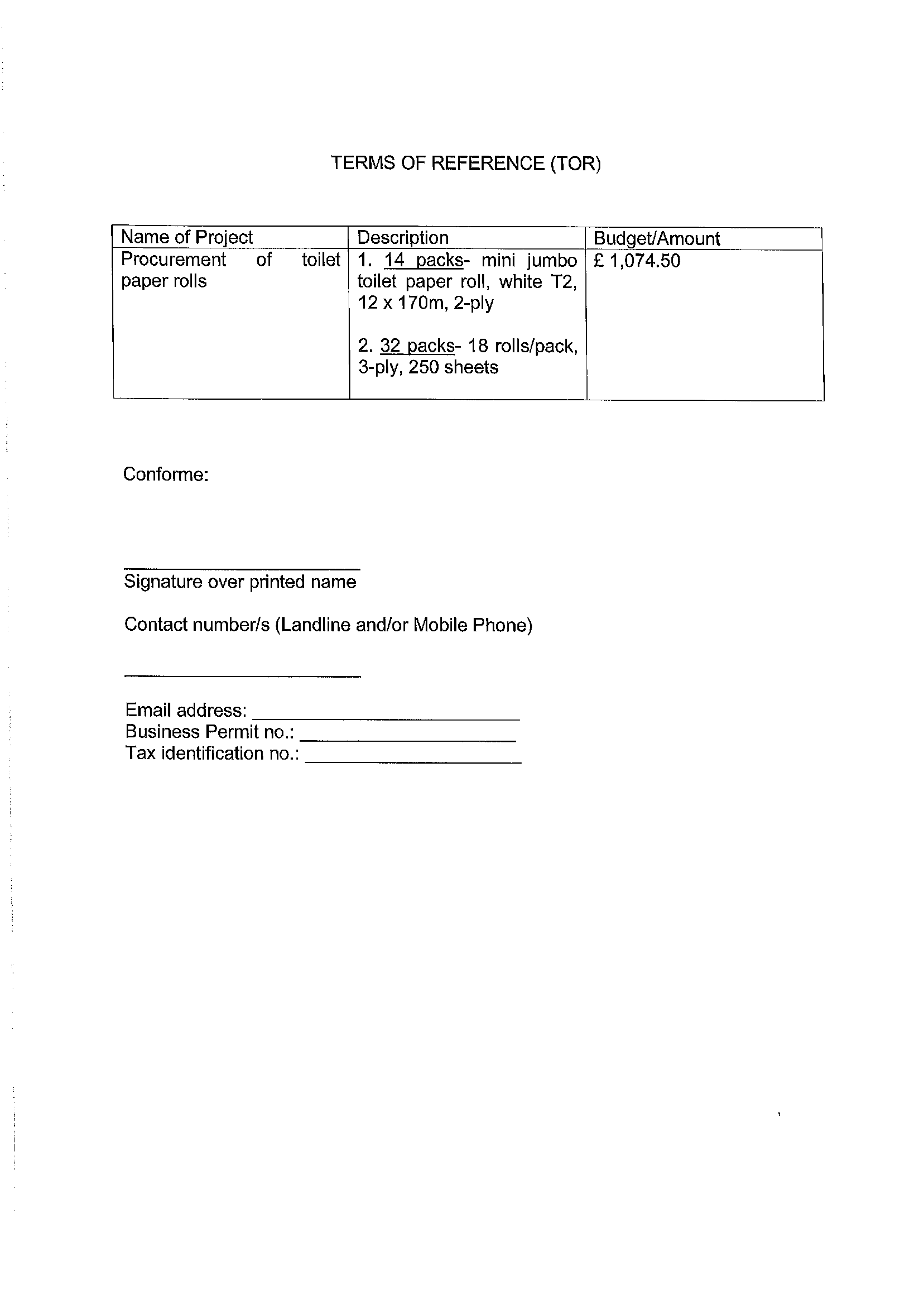 RFQ Toilet Paper Rolls 02