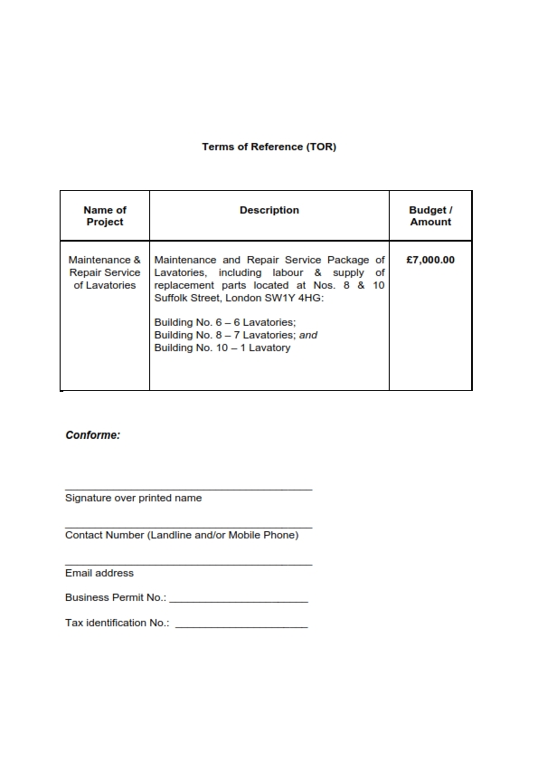 RFQ TOR.2022 Maintenance Repair of Lavatories 002