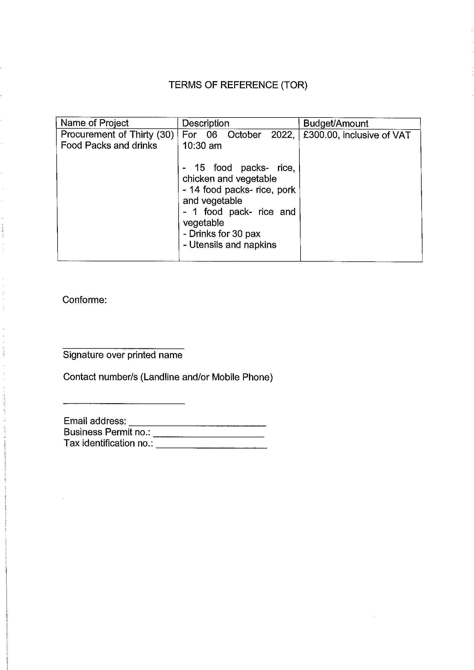 RFQ TOR.30 FOOD PACKS.06 OCT 2022 Page 2