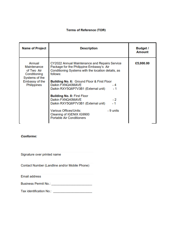 RFQ TOR.CY2022.AIR CONDITIONING SYSTEMS.Maintenance 002