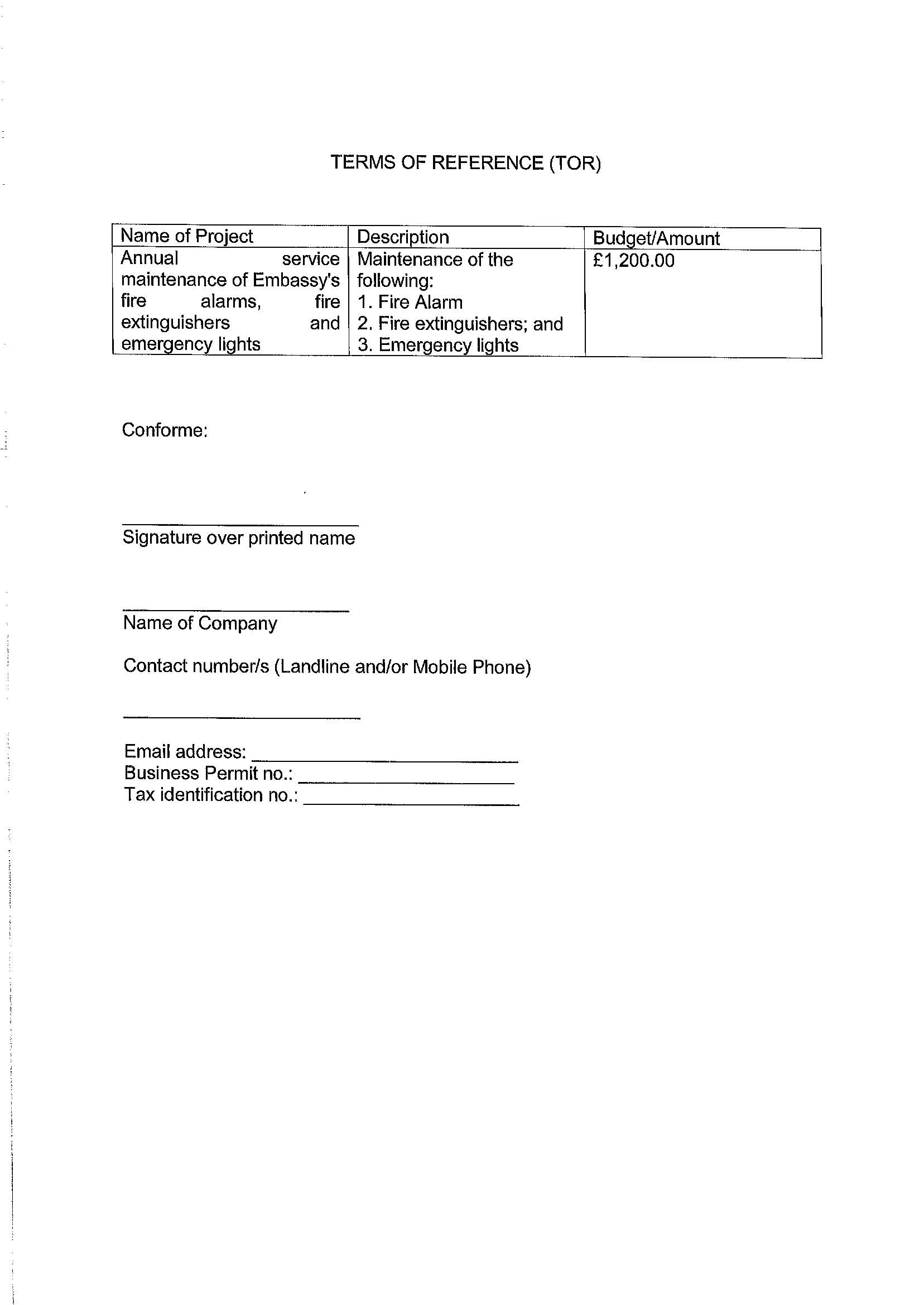 RFQ TOR.FIRE ALARM SYSTEM ETC. Page 2