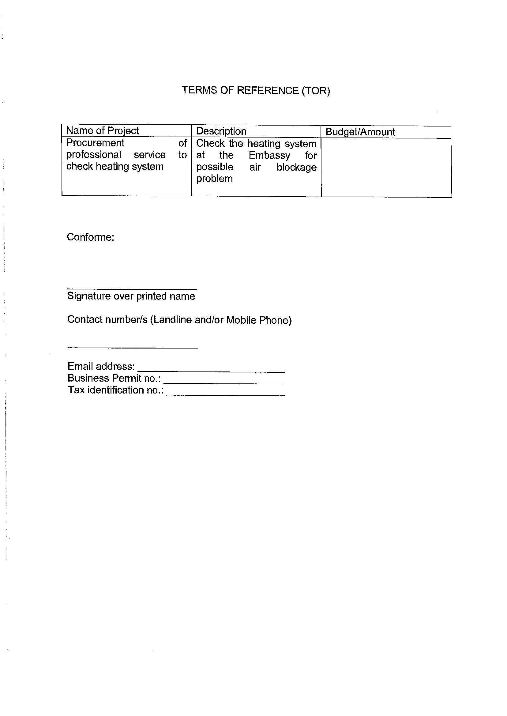 RFQ TOR.HEATING SYSTEM Page 2