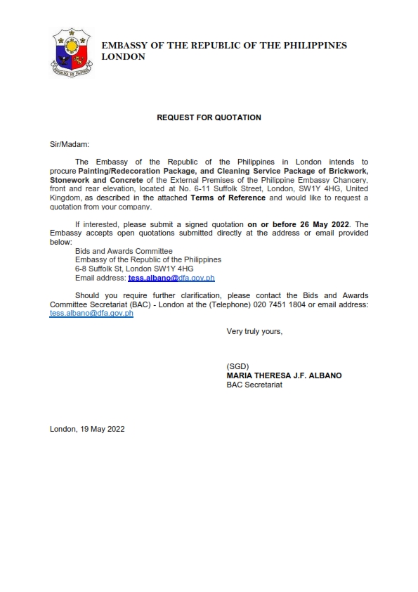 RFQ TOR.Painting and Cleaning of Exterior Premises of Chancery.2021 BFP.final draft 001
