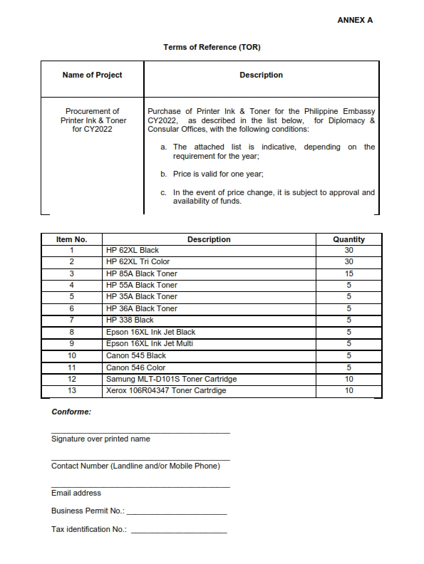 RFQ TOR. 2022 Printer Ink Toner 002 web