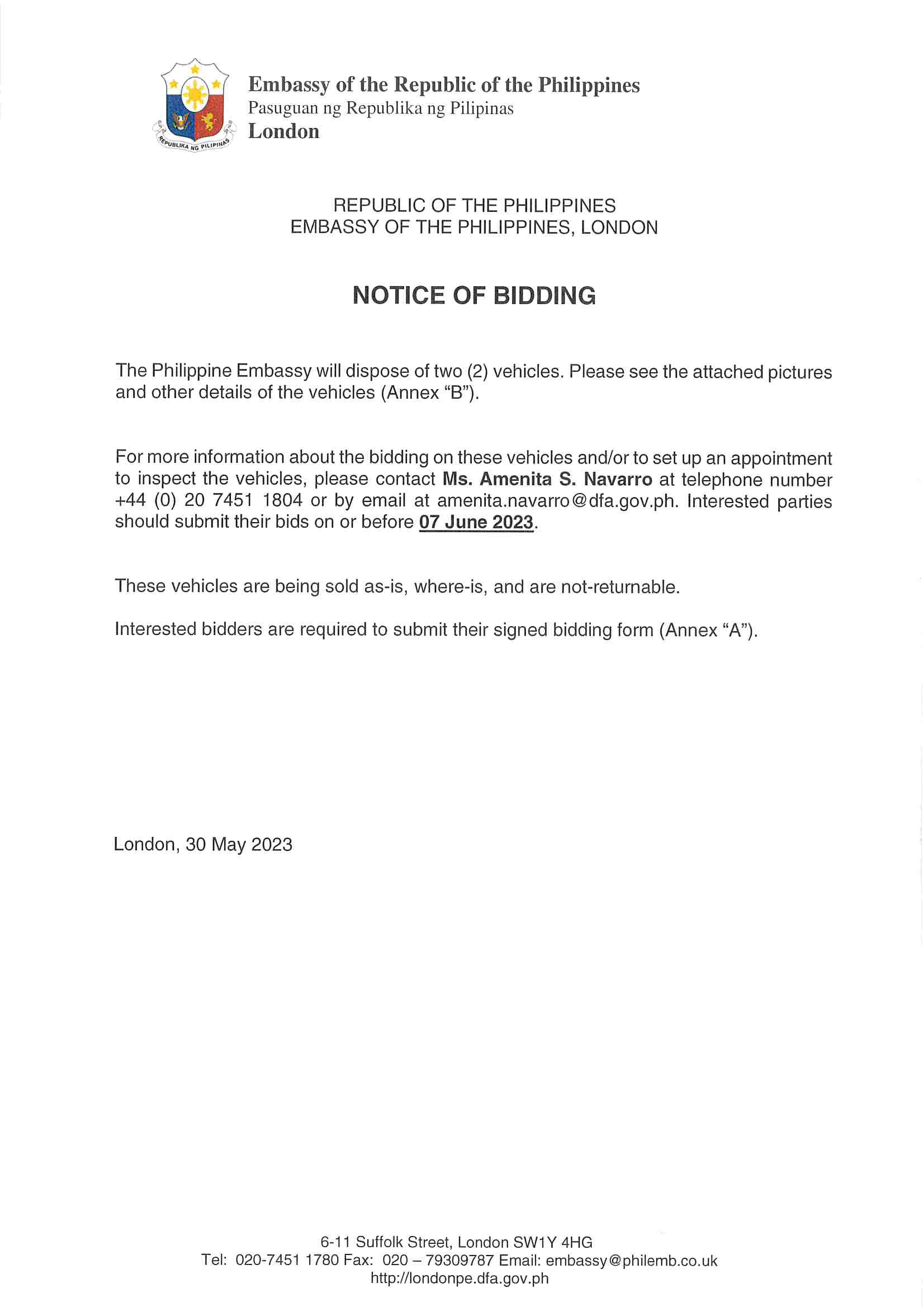 Notice of Bidding 07 Jun 2023 page 1