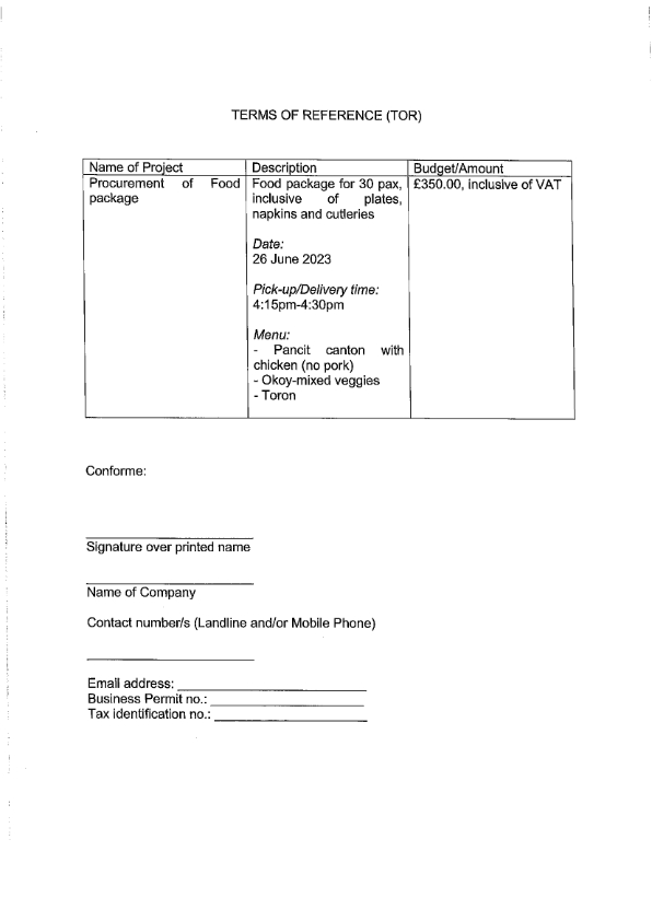 RFQ TOR.FOOD PACKAGE.26 JUN 2023 002