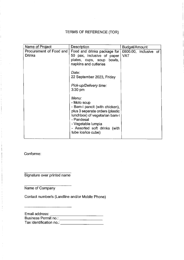 RFQ TOR.FOOD DRINKS.22 SEP 2023 002