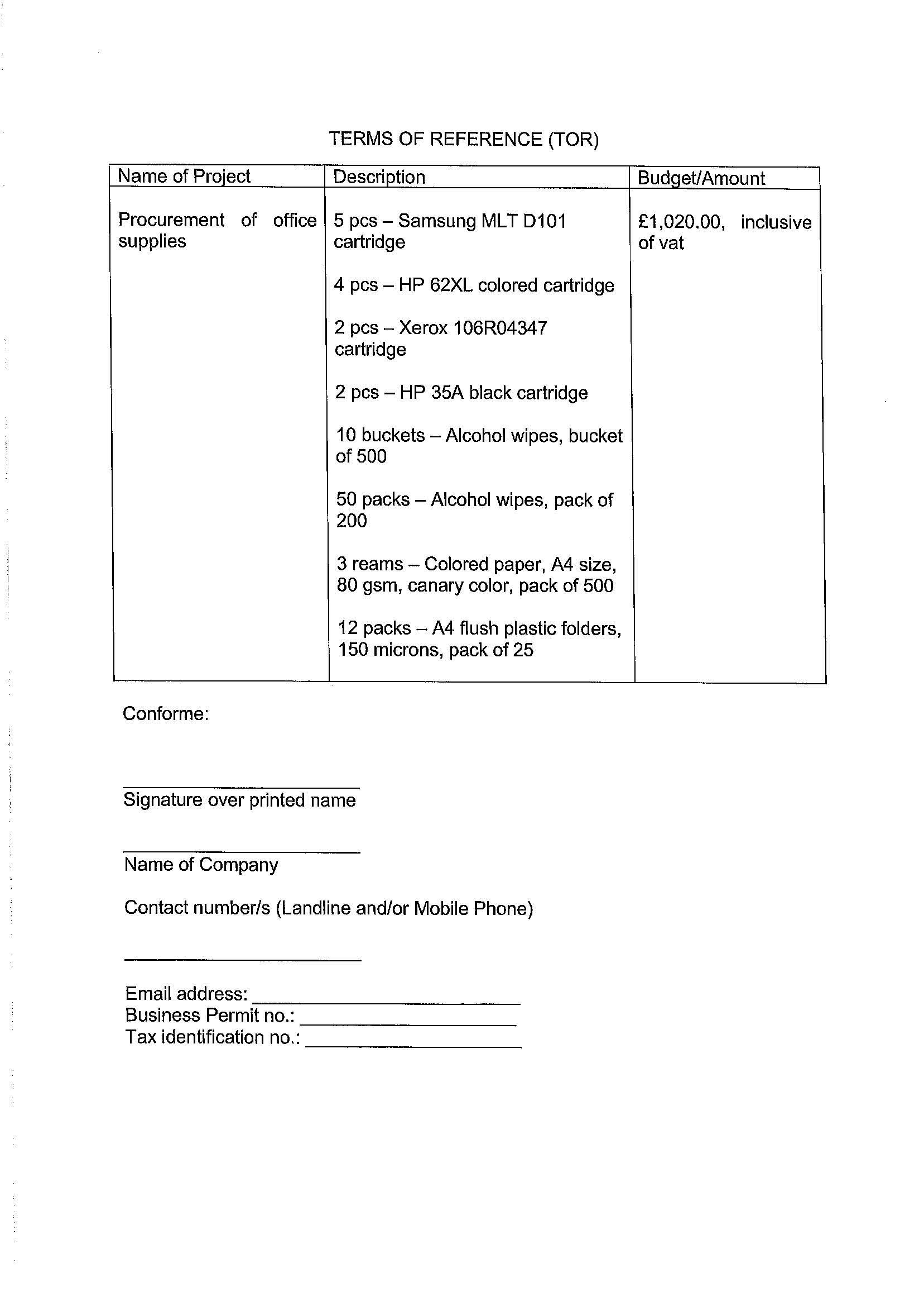 RFQ TOR.SUPPLIES.01 AUG 2023 Page 2