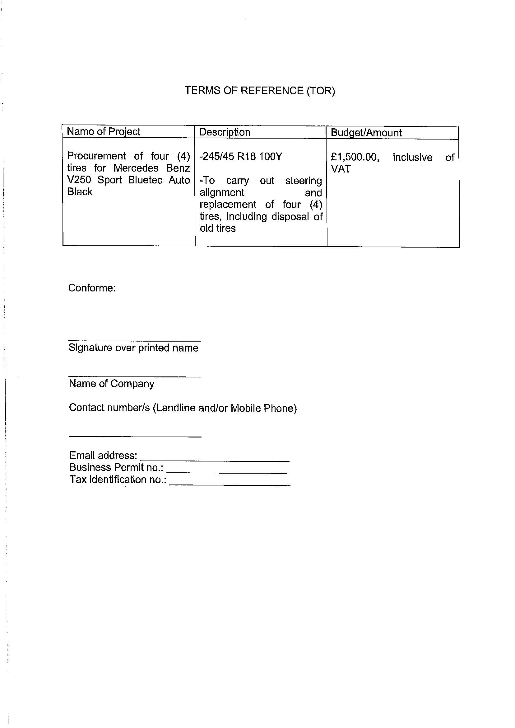 RFQ TOR.TIRES FOR 233D409 Page 2