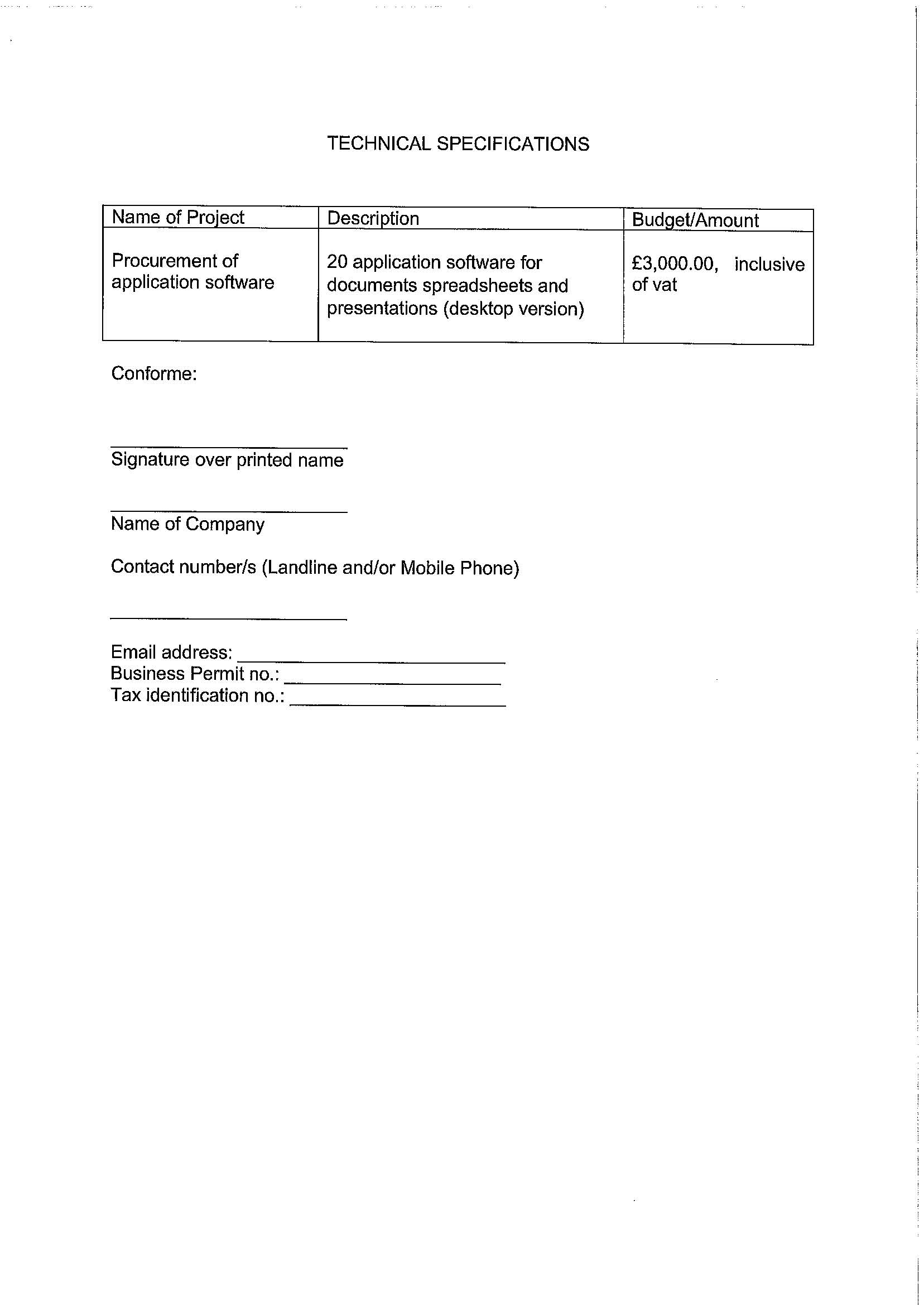 RFQ.APPLICATION SOFTWARE DESKTOP VERSION Page 2