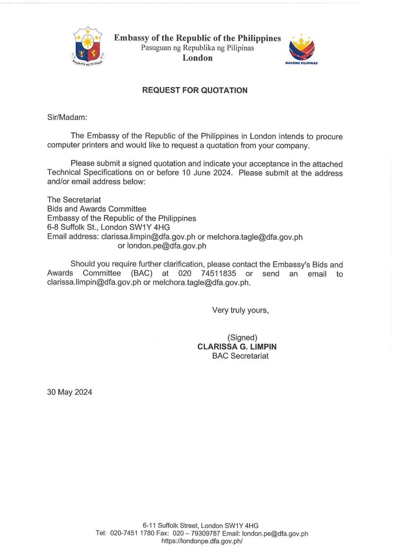 RFQ.COMPUTER PRINTERS Page 1