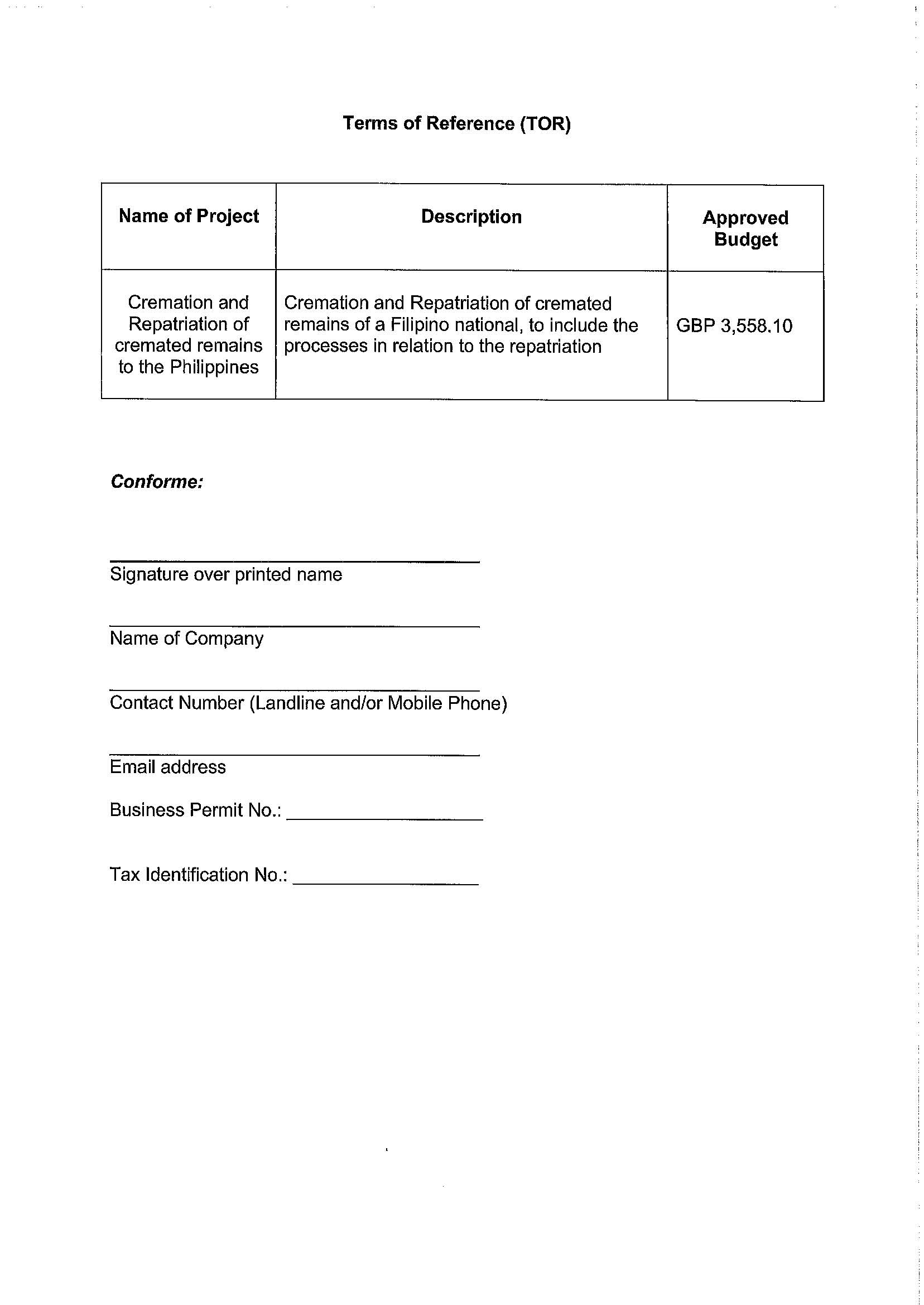 RFQ.CREMATION REPATRIATION OF CREMAINS Page 2