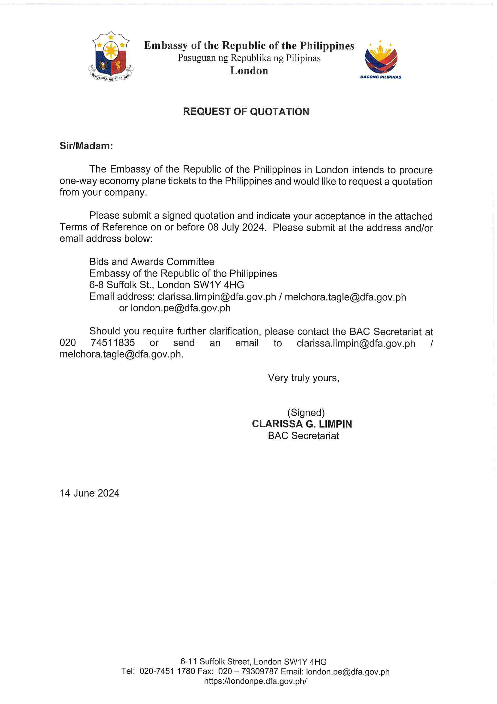 RFQ.PLANE TICKETS TO THE PHILIPPINES.ATN CASE Page 1