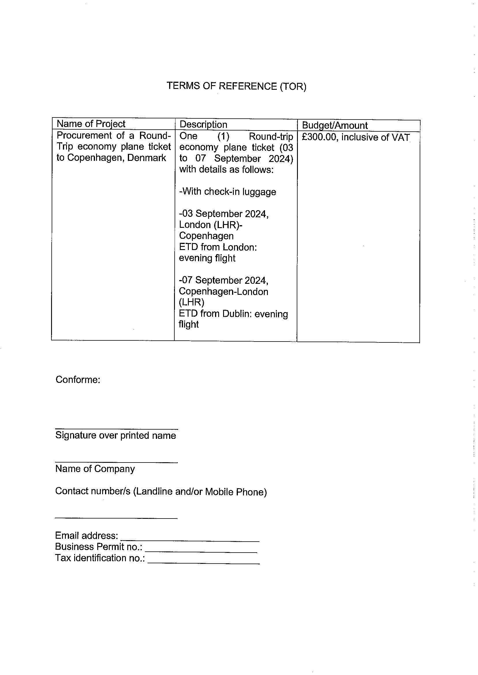 RFQ.PLANE TICKET TO COPENHAGEN Page 2