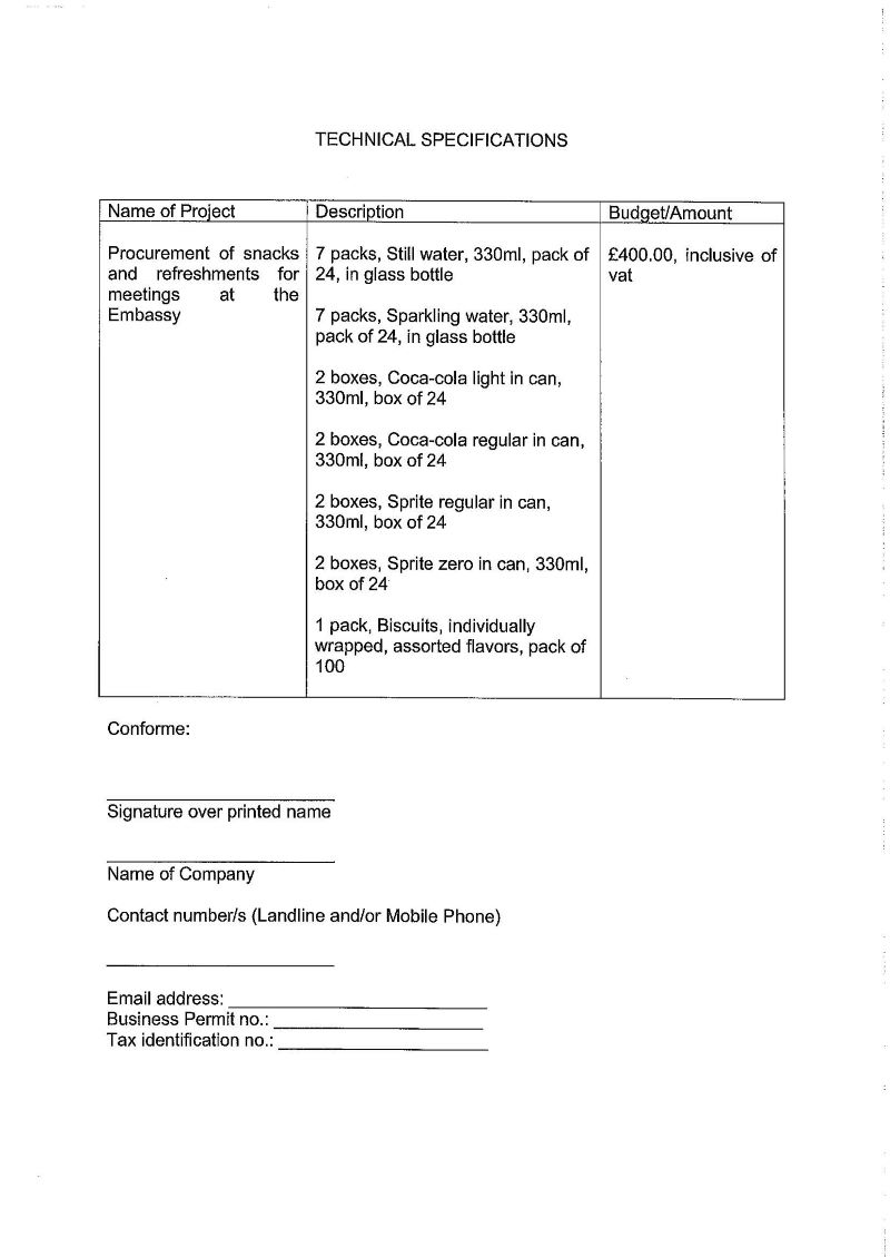 RFQ.PROCUREMENT OF SNACKS REFRESHMENTS Page 2