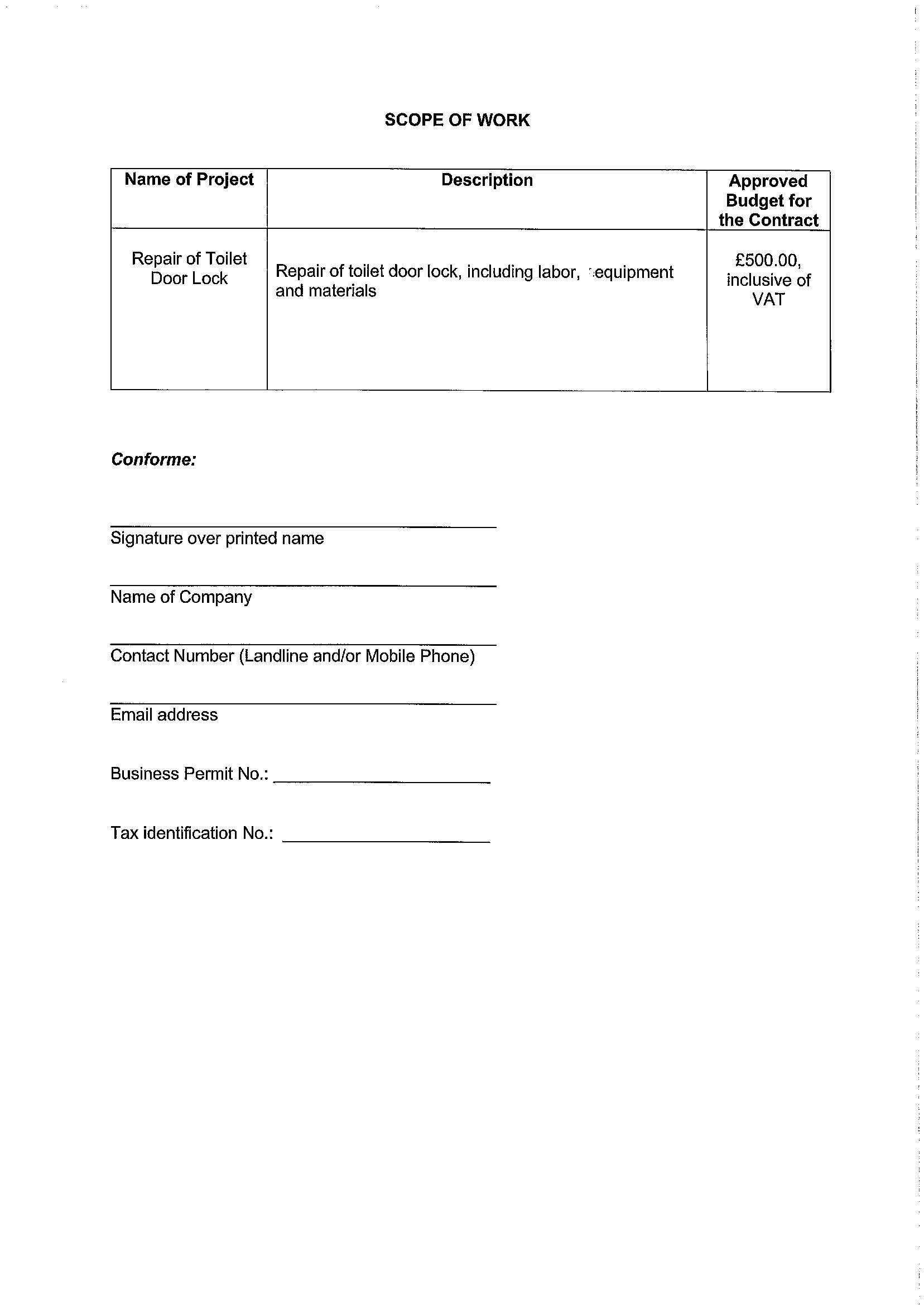 RFQ.REPAIR OF DOOR LOCK Page 2