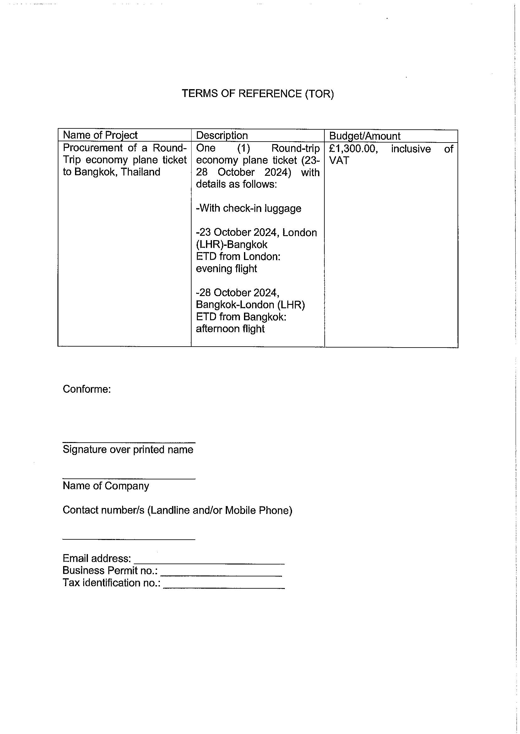 RFQ.ROUNDTRIP ECONOMY PLANE TICKET TO BANGKOK 1 Page 2