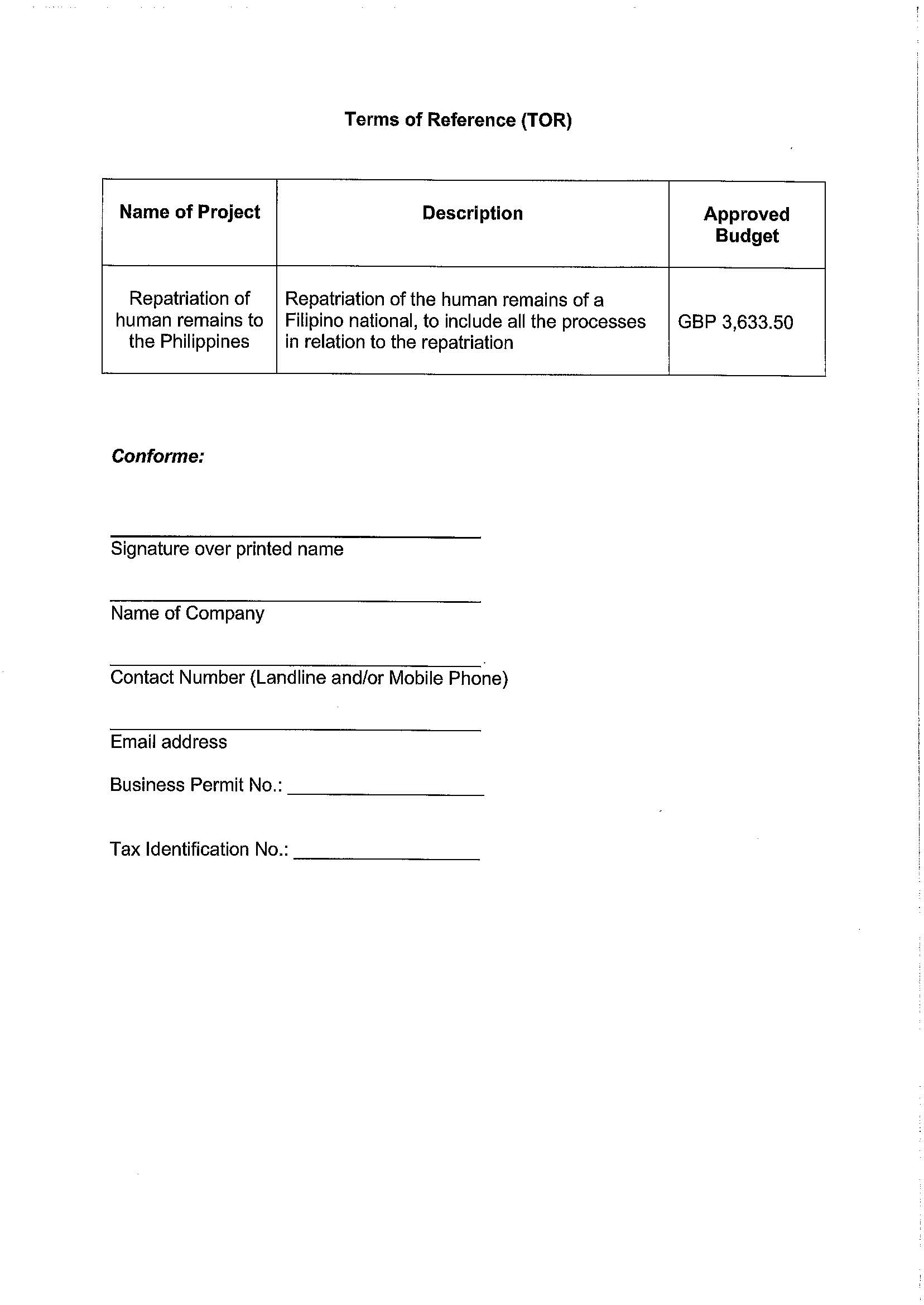 RFQ.SHIPMENT OF HUMAN REMAINS Page 2