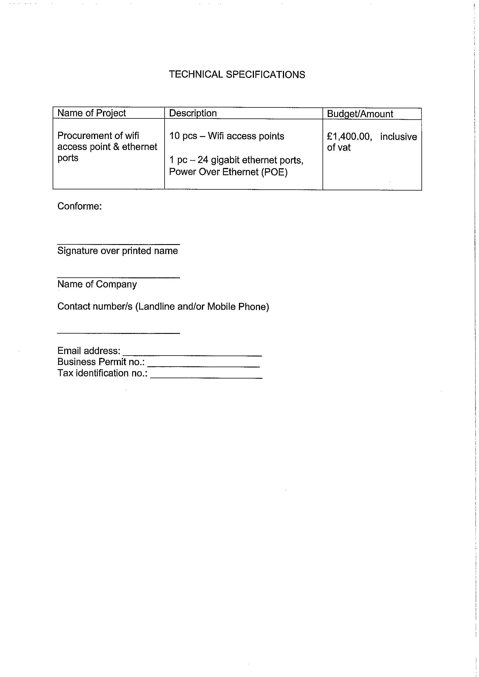 RFQ.WIFI ACCESS POINT ETHERNET PORTS Page 2