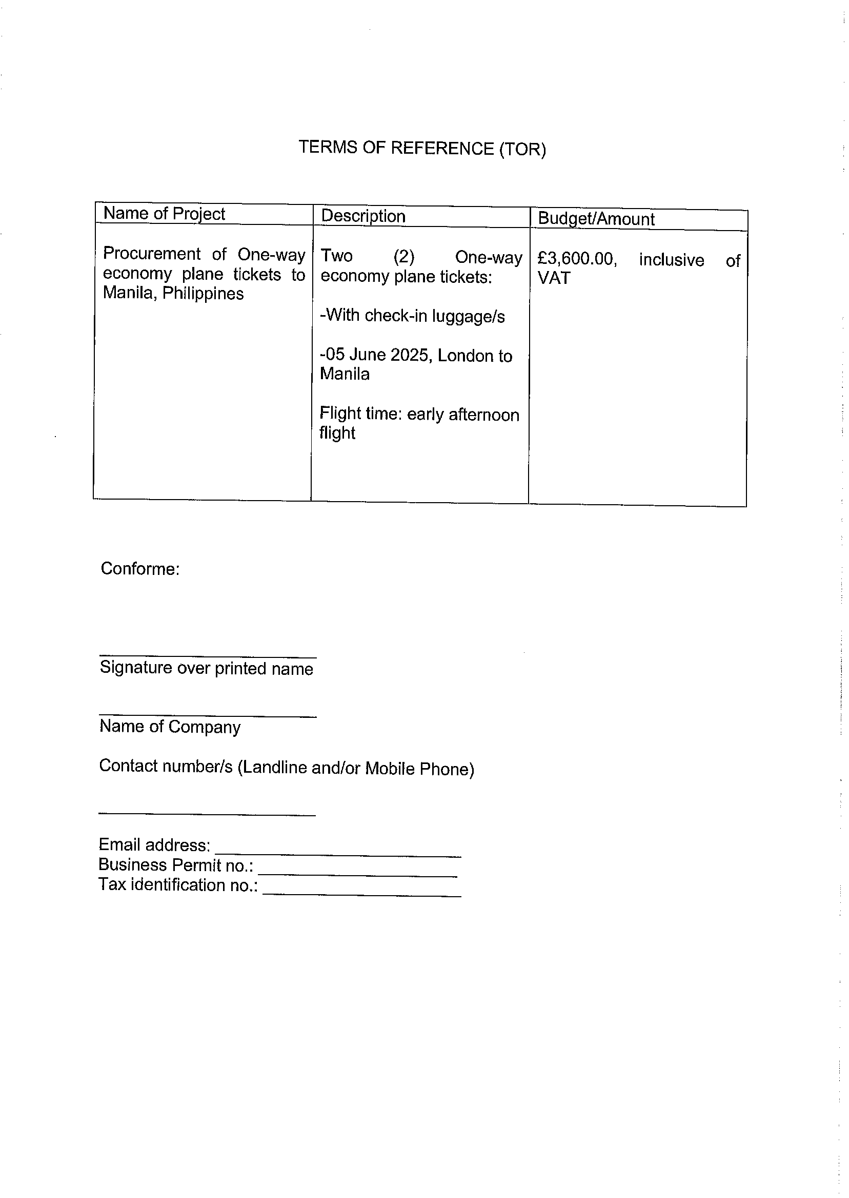 RFQ.ONE WAY ECONOMY PLANE TICKETS TO MANILA ON 05 JUN 2025 Page 2