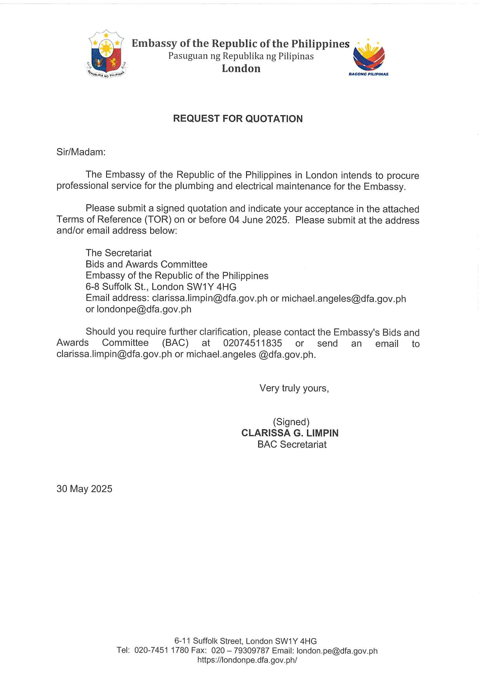 RFQ.PLUMBING ELECTRICAL MAINTENANCE Page 1