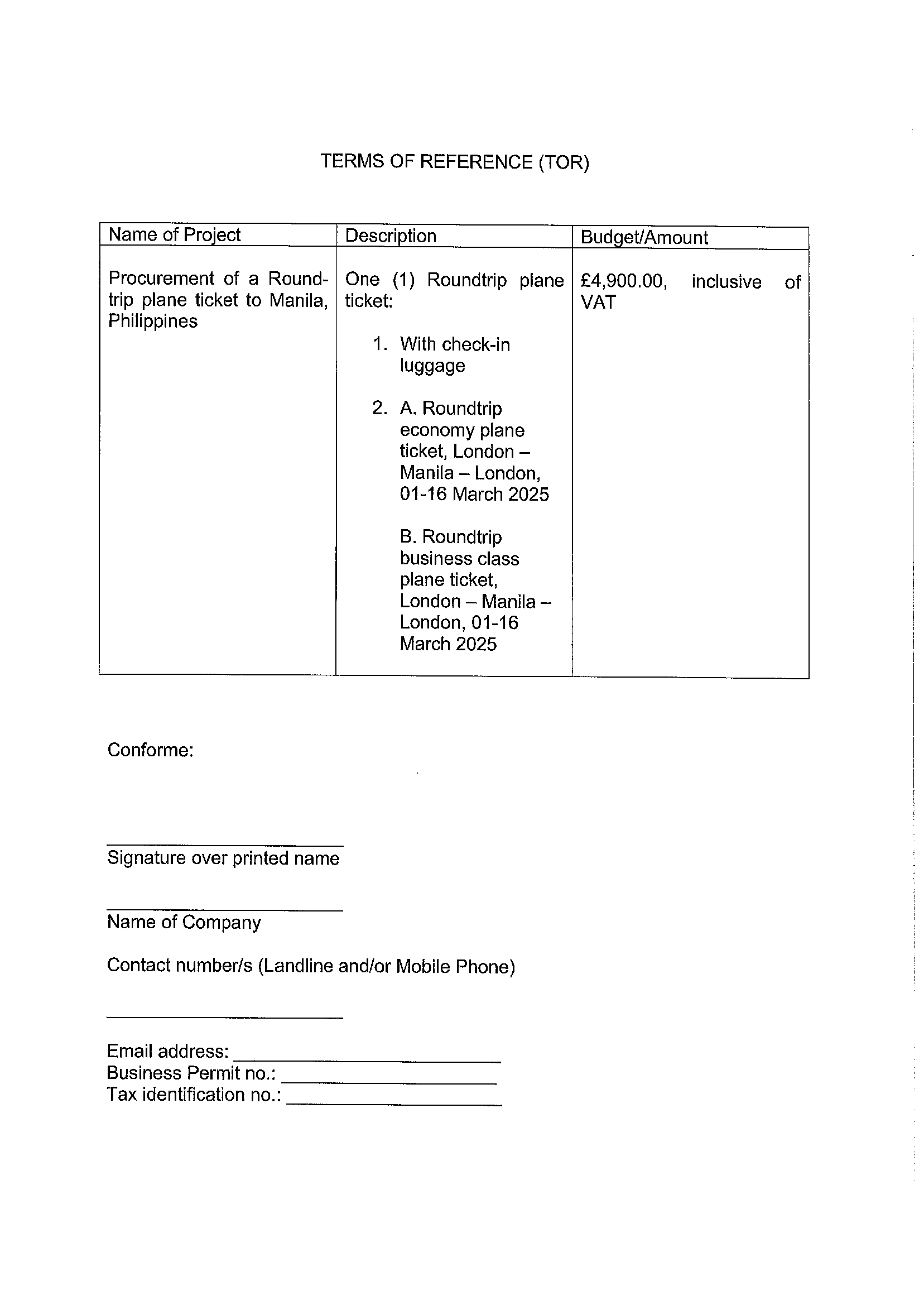 RFQ.ROUNDTRIP PLANE TICKET TO MANILA Page 2