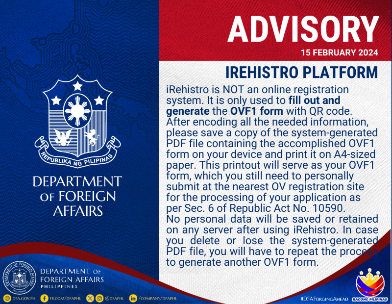 Advisory 1 iRehistro