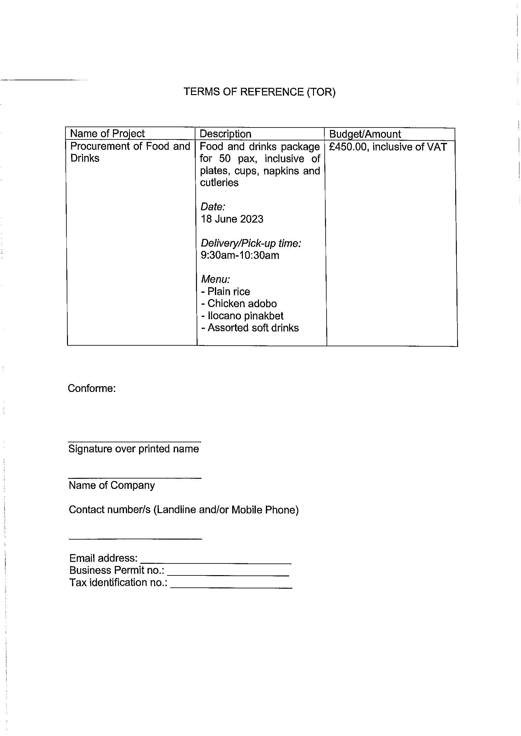 RFQ TOR.FOOD DRINKS.18 JUN 2023 Page 2