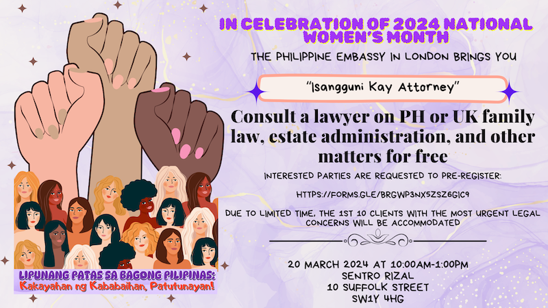 INVITE FOR 20 MARCH 2024 LEGAL CLINIC